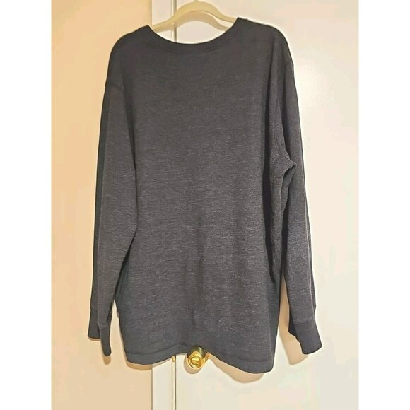 Eddie Bauer Thermal Henley Shirt Mens 2XL Gray Waffle Knit Top Long Sleeve Comfy - Picture 2 of 9